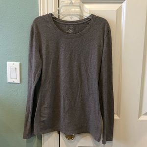 Banana Republic Brown Cotton Long Sleeve T-Shirt